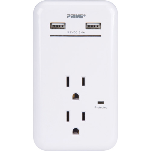 Prime&reg; USB Charger with Surge Protector Pathway Supply LP