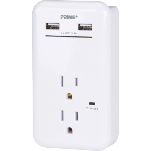 Prime&reg; USB Charger with Surge Protector Pathway Supply LP