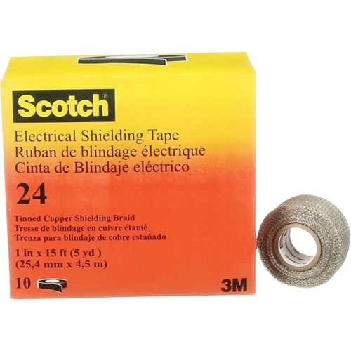 Scotch&reg; Electrical Shielding Tape, 25.4 mm (1") x 4.6 m (15'), Black, 16 mils Pathway Supply LP