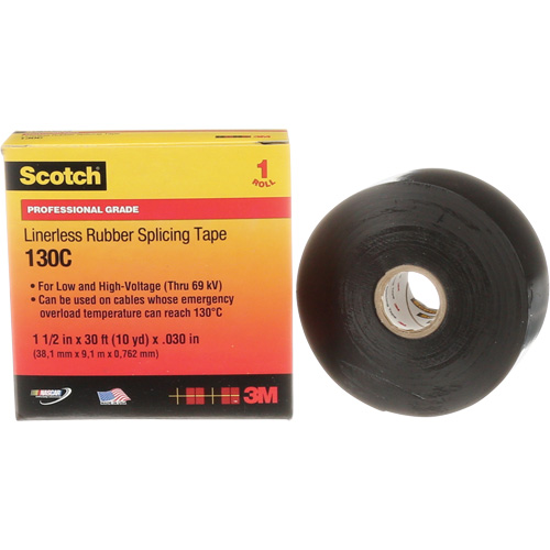 Ruban d'&eacute;pissure en caoutchouc sans doublure Scotch, 38 mm (1-1/2") " la, 9 m (30') " lo Pathway Supply LP