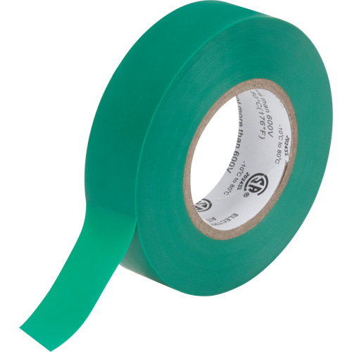 Electrical Tape, 19 mm (3/4") x 18 M (60'), Green, 7 mils Pathway Supply LP