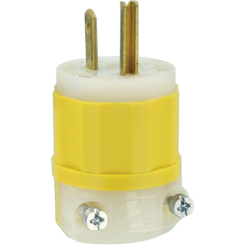 Industrial Grade Straight-Blade Plug, Impact Modified Nylon, 15 A, 125 V Pathway Supply LP