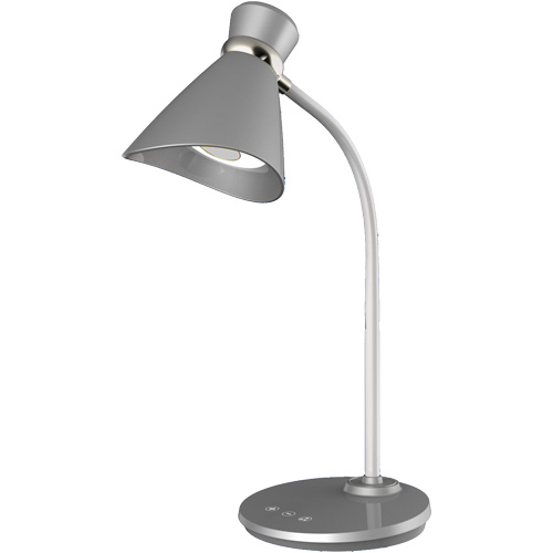 Lampe de bureau, 6 W, DEL, Col 16", Argent Pathway Supply LP