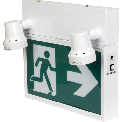 Running Man Sign with Security Lights, LED, Battery Operated/Hardwired, 12-1/10" L x 11" W, Pictogram Pathway Supply LP