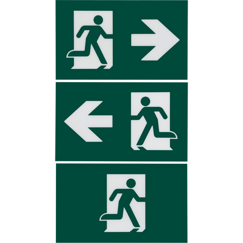 Running Man Sign with Security Lights, LED, Battery Operated/Hardwired, 12-1/10" L x 11" W, Pictogram Pathway Supply LP