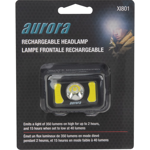 Headlamp, LED, 350 Lumens, 2 Hrs. Run Time, Rechargeable Batteries Pathway Supply LP