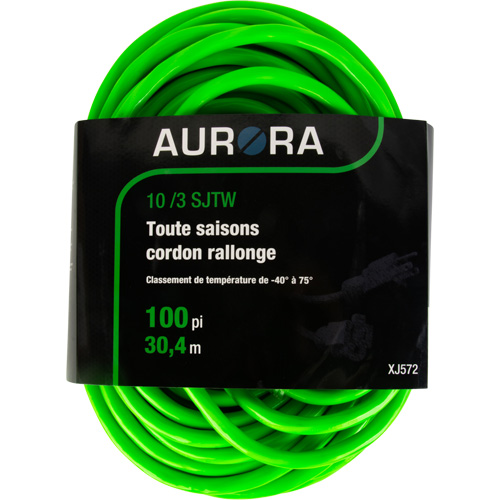 Cordon rallonge de calibre industriel, Toutes saisons, SJTW, AWG 10/3, 15 A, 100' Pathway Supply LP