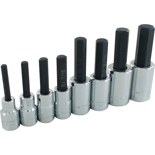 Hex Head SAE Socket Set, Hex, 1/2" Drive, 8 Pcs Pathway Supply LP