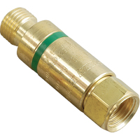 Antiretours pare-flammes - Oxy/gaz combustibles, Gaz combustibles (rouge)/Oxyg&egrave;ne (vert), Style pour adapteur de d&eacute;tendeur Pathway Supply LP