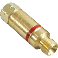 Antiretours pare-flammes - Oxy/gaz combustibles, Gaz combustibles (rouge)/Oxyg&egrave;ne (vert), Style pour adapteur de d&eacute;tendeur Pathway Supply LP