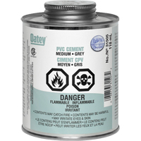 PVC Cement, 0.250 lbs, Brush-Top Can, Grey Pathway Supply LP