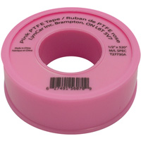 Teflon&reg; Tape, 520" L x 1/2" W, Pink Pathway Supply LP