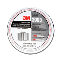 Rubans adh&eacute;sifs en vinyle 3903, 1245 mm (49") la x 46 m (151') lo, 6,5 mils, Noir Pathway Supply LP
