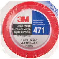 471 Vinyl Tape, 25.4 mm (1") W x 32.9 m (108') L, 5.3 mils, Red Pathway Supply LP