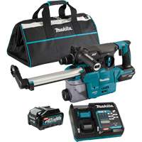Marteau rotatif sans fil avec moteur sans balai XGT SDS-Plus avec accessoire daspiration des poussi&egrave;res DX10, 40 V, 1-3/16", 3 lb-pi, 0-840 tr/min Pathway Supply LP