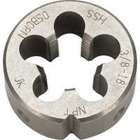 Pipe Die, 1/8"-27 Thread, High Speed Steel Pathway Supply LP