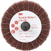 Scotch-Brite Combi-Wheel, 2-1/2" Dia., 120 Grit, Aluminum Oxide Pathway Supply LP