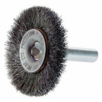 Brosses rotatives &agrave; fils cr&ecirc;p&eacute;s a/arbre 1/4", 3" dia., Fils 0,014", Arbre 1/4" Pathway Supply LP