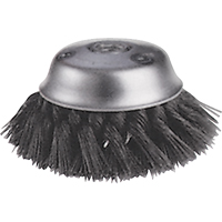 Knot Wire Cup Brushes - Stagger Row, 5-3/4" Dia. x 5/8"-11 Arbor Pathway Supply LP
