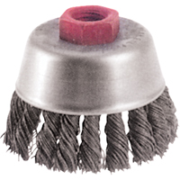 Brosses-boisseau &agrave; fils nou&eacute;s - Petites rectifieuses &agrave; grande vitesse, 2-3/4" dia. x M10x1,25 arbre Pathway Supply LP