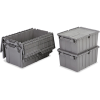 Contenants de distribution Flipak en plastique poly&eacute;thyl&egrave;ne (PE), 11,8" x 9,8" x 7,7", Gris Pathway Supply LP
