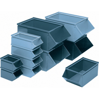 Steel Bin, 100 lbs. Cap., 12" W x 20-1/2" D x 9-1/2" H, Blue Pathway Supply LP