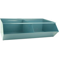 Bacs sectionnels superposables, Cap. 100 lb, 37" la x 24" p x 11" h, Bleu Pathway Supply LP