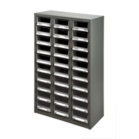 Casiers pour pi&egrave;ces KPC-200, Acier galvanis&eacute;, 30 tiroirs, 21-3/10" x 10-2/5" x 36-9/10", Gris Pathway Supply LP