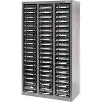 Casiers pour pi&egrave;ces KPC-300, Acier galvanis&eacute;, 60 tiroirs, 21-3/10" x 10-2/5" x 36-9/10", Gris Pathway Supply LP