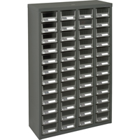 Casiers pour pi&egrave;ces KPC-400, Acier galvanis&eacute;, 48 tiroirs, 22-3/5" x 8-7/10" x 36-9/10", Gris Pathway Supply LP