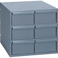 Industrial Drawer Cabinets, 6 Drawers, 11-3/4" W x 11-5/8" D x 10-7/8" H, Grey Pathway Supply LP