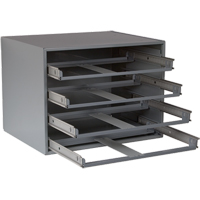 Compartment Box Cabinets, Steel, 4 Slots, 20" W x 15-3/4" D x 15" H, Grey Pathway Supply LP