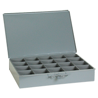 Compartment Scoop Boxes, Steel, 20 Slots, 18" W x 12" D x 3" H, Grey Pathway Supply LP