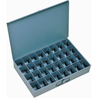 Compartment Scoop Boxes, Steel, 32 Slots, 18" W x 12" D x 3" H, Grey Pathway Supply LP