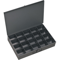 Boîtes &agrave; fond courb&eacute;, Acier, 20 compartiments, 13-3/8" la x 9-1/4" p, 2" h, Gris Pathway Supply LP