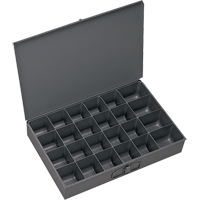 Compartment Scoop Boxes, Steel, 24 Slots, 13-3/8" W x 9-1/4" D x 2" H, Grey Pathway Supply LP