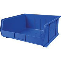 Plastic Bin, 16-1/2" W x 11" H x 18" D, Blue Pathway Supply LP