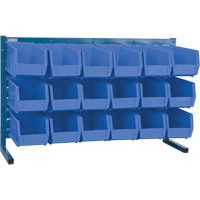 Louvered Rack with Bins, 18 Bins, 8-1/4" W x 36" D x 22" H Pathway Supply LP