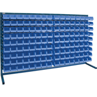 Louvered Rack with Bins, 144 Bins, 72" W x 15" D x 40" H Pathway Supply LP