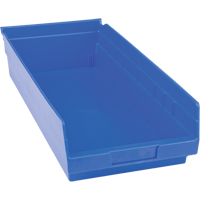 Plastic Shelf Bins, 8-3/8" W x 4" H x 17-7/8" D, Blue, 20 lbs. Capacity Pathway Supply LP