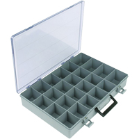 Boîte &agrave; compartiments, Plastique, 24 compartiments, 15-1/2" la x 11-3/4" p, 2-1/2" h, Gris Pathway Supply LP