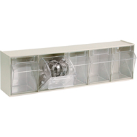 Tip-Out Bins Modular Storage System, 23-5/8" W x 5-1/4" D x 6-1/2" H, 5 Drawers Pathway Supply LP