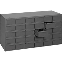 Industrial Drawer Cabinets, 30 Drawers, 33-3/4" W x 11-5/8" D x 17-3/4" H, Grey Pathway Supply LP