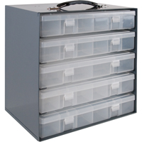 Casiers pour boîtes &agrave; compartiments, Acier, 5 compartiments, 11-1/4" la x 6-3/4" p, 10-3/4" h, Gris Pathway Supply LP