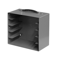 Casiers pour boîtes &agrave; compartiments, Acier, 5 compartiments, 11-1/4" la x 6-3/4" p, 10-3/4" h, Gris Pathway Supply LP