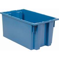 Stack & Nest Totes, 9" x 18" x 11", Blue Pathway Supply LP