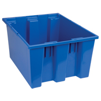 Stack & Nest Totes, 10" x 19.5" x 15.5", Blue Pathway Supply LP