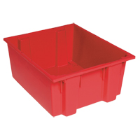 Stack & Nest Totes, 8" x 19.5" x 13.5", Red Pathway Supply LP