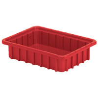Contenants Divider Box, Poly&eacute;thyl&egrave;ne, 22,4" la x 17,4" p x 5" h, Rouge Pathway Supply LP