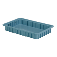 Contenants Divider Box, Poly&eacute;thyl&egrave;ne, 16,5" la x 10,9" p x 2,5" h, Bleu p&acirc;le Pathway Supply LP
